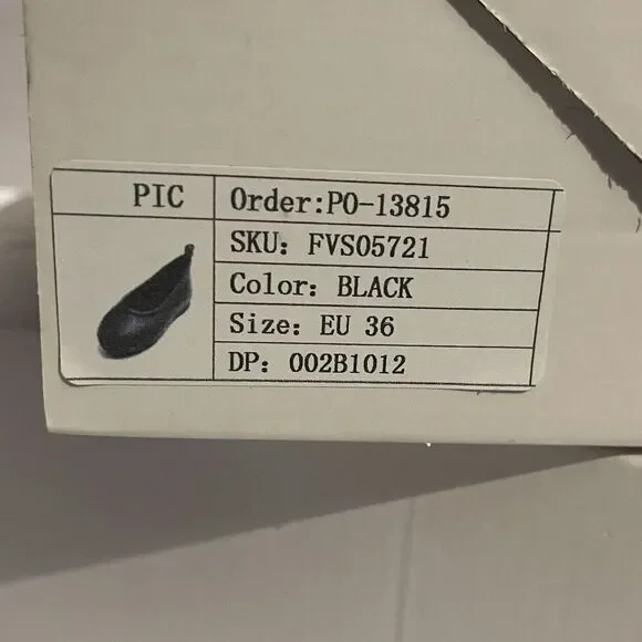 FEVERSOLE Women Size 6 Shoes Soft Cushion Black Elastic Adjustable Ballet - Picture 8 of 12